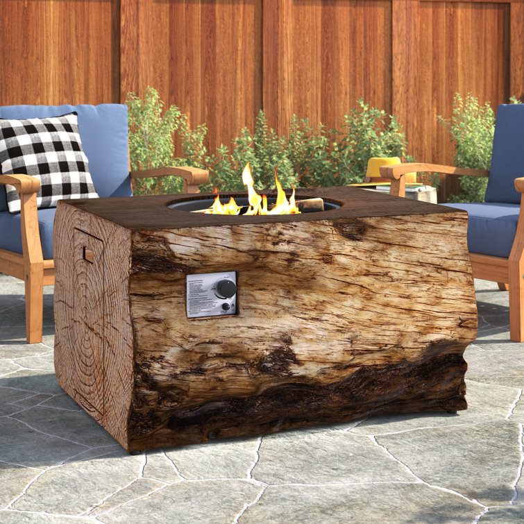 Foundstone™ Duncan Large Outdoor Gas Fire Pit Table & Reviews Wayfair